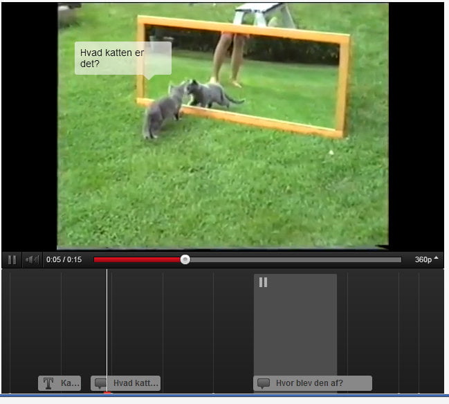 annoteringer indsat Video med annoteringer